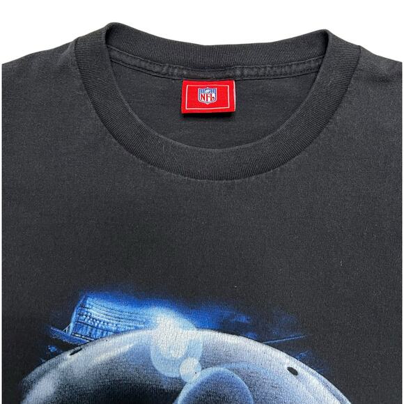 Vintage Y2K Oakland Raiders Helmet Black T-Shirt - size XL - Picture 3 of 8